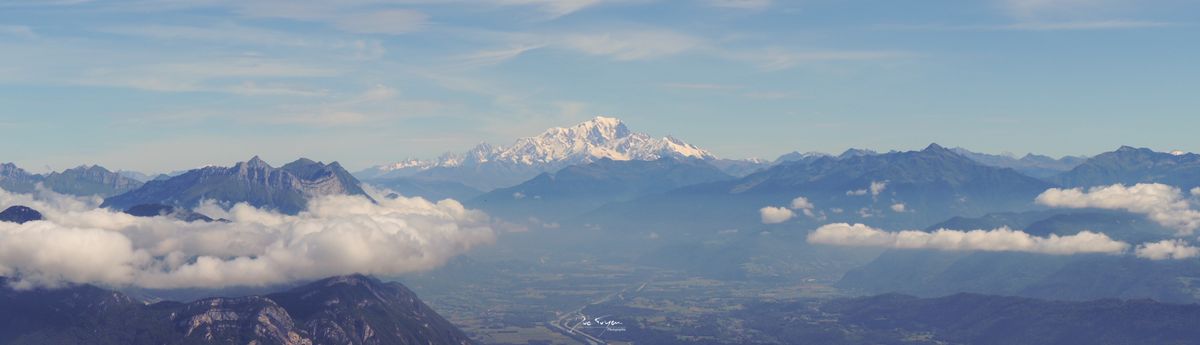 Le Mont Blanc depuis le sommet du Granier