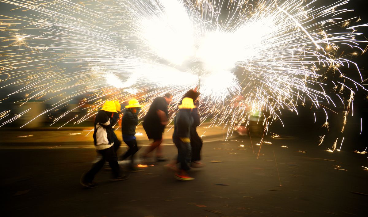 FESTA DEL FOC EN HOSPITALET DE L'INFANT