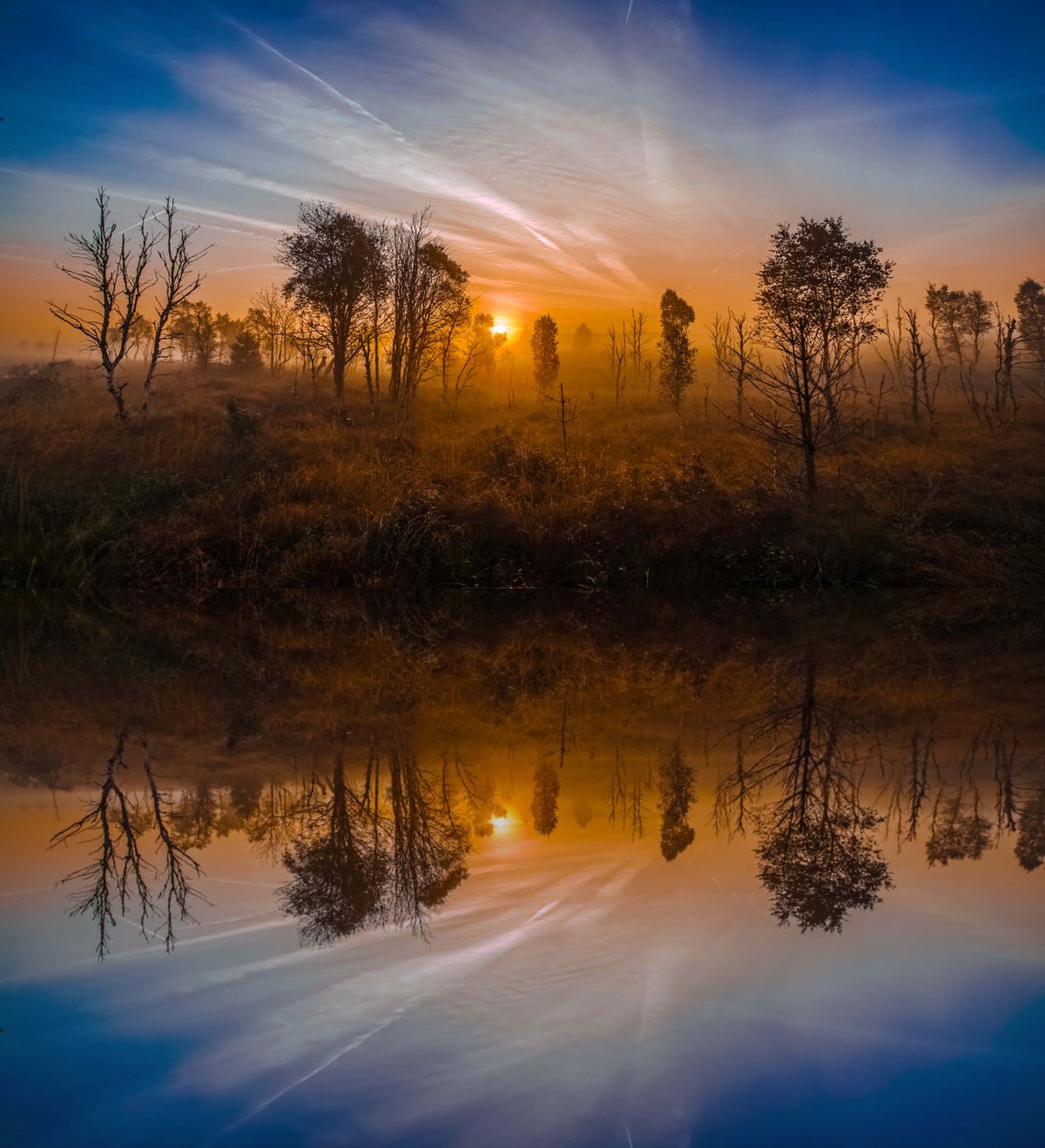 lever de soleil avec reflets