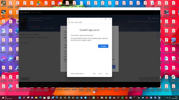 Error message when trying to back up my phone using Mozilla Firefox..jpg