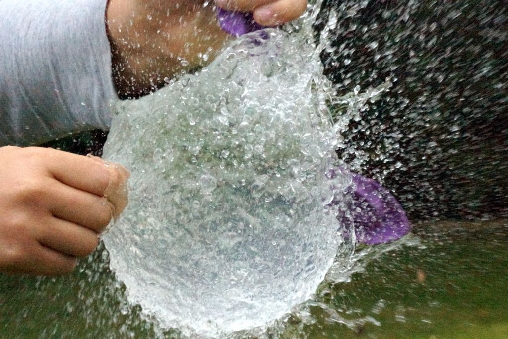 Water balloons are fun