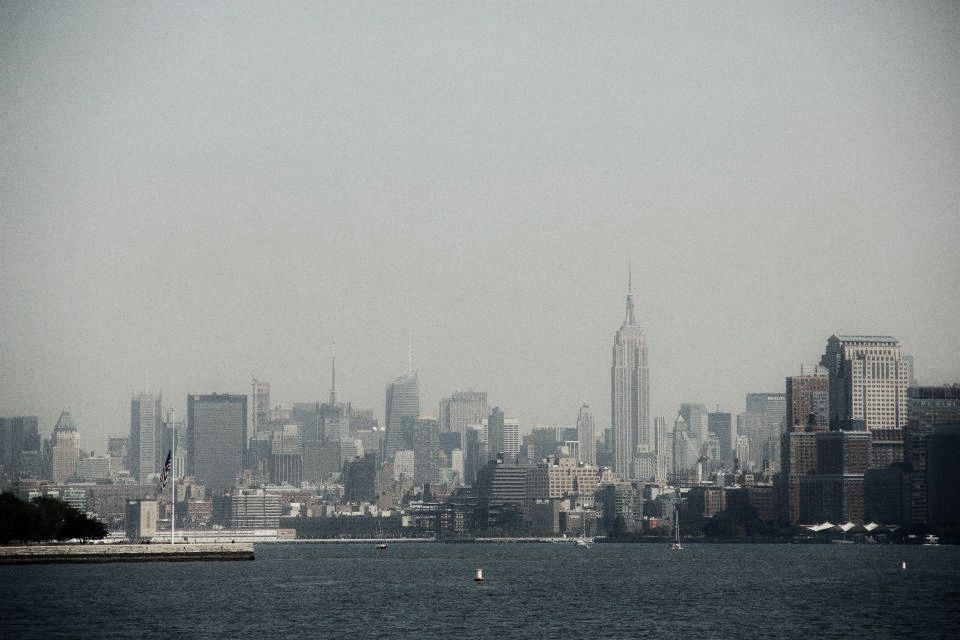 This photo was taken from the Liberty Island, overlooking at the amazing New York's skyline. 